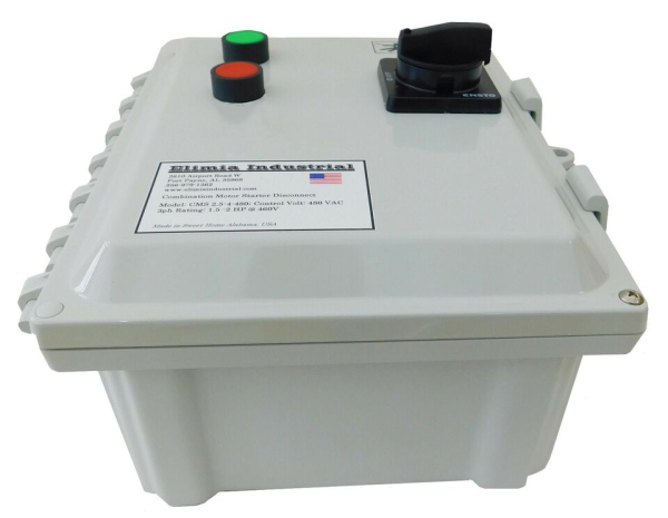3 HP 480V Enclosed Motor Starter w/ Main Disconnect, Nema 4X Push Button Controls 