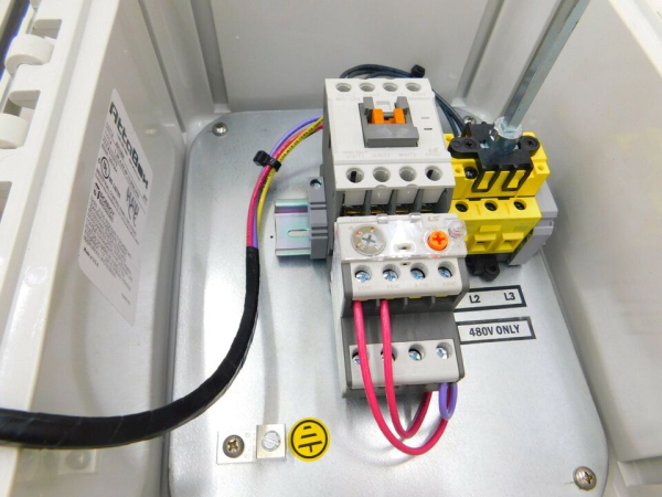 3 HP 480V Enclosed Motor Starter w/ Main Disconnect, Nema 4X Push Button Controls 