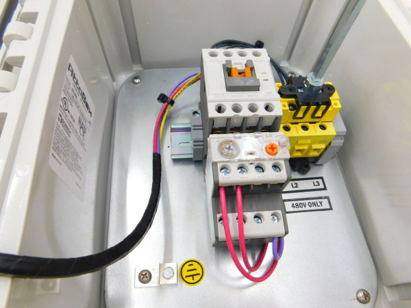 7.5 HP 480V Enclosed Motor Starter w/ Main Disconnect, Nema 4X Push Button Controls 
