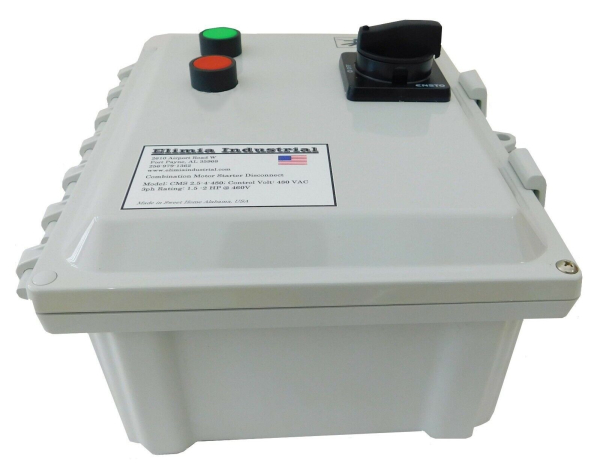 7.5 HP 480V Enclosed Motor Starter w/ Main Disconnect, Nema 4X Push Button Controls 