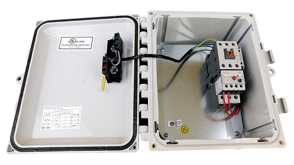 10 HP 480V Enclosed Motor Starter, Nema 4X, Push Button 