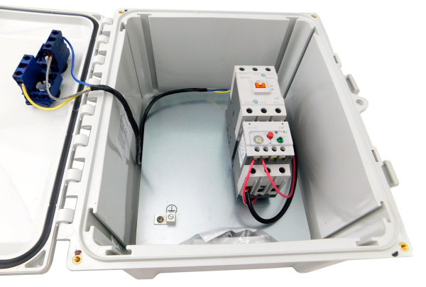 10 HP 240V, 1PH, Enclosed Motor Starter, Nema 4X, Push Button 