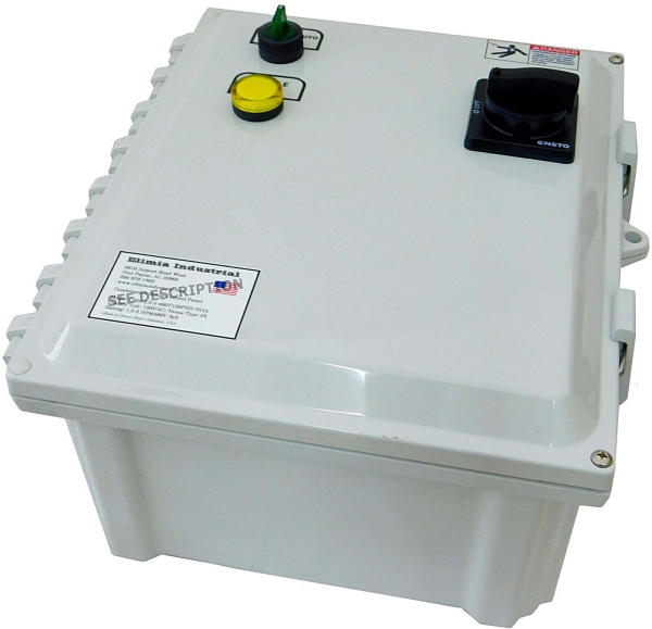 1.5 - 2 HP 480V Enclosed Motor Starter w/ Main Disconnect, Nema 4X HOA 120V Controls 
