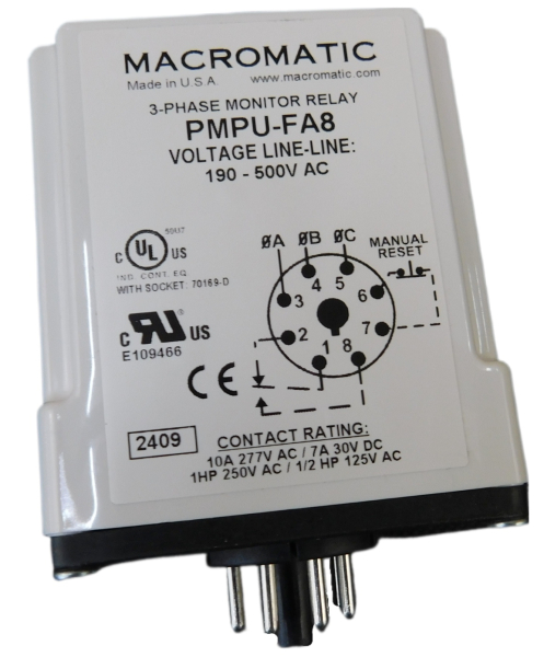 Macromatic Phase Monitor Relay, PMPU-FA8