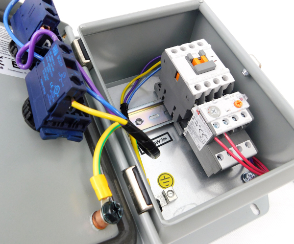 1/2 HP 230V 1PH Steel Enclosed Motor Starter, Nema 4, Push Button, Single Phase