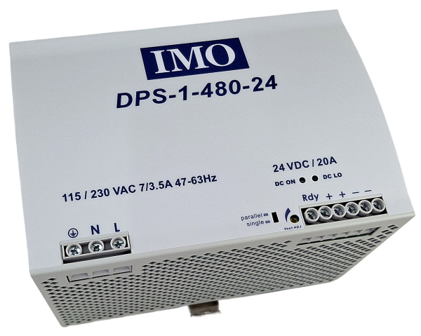 480W 24VDC POWER SUPPLY, 90-265VAC INPUT, UL Listed