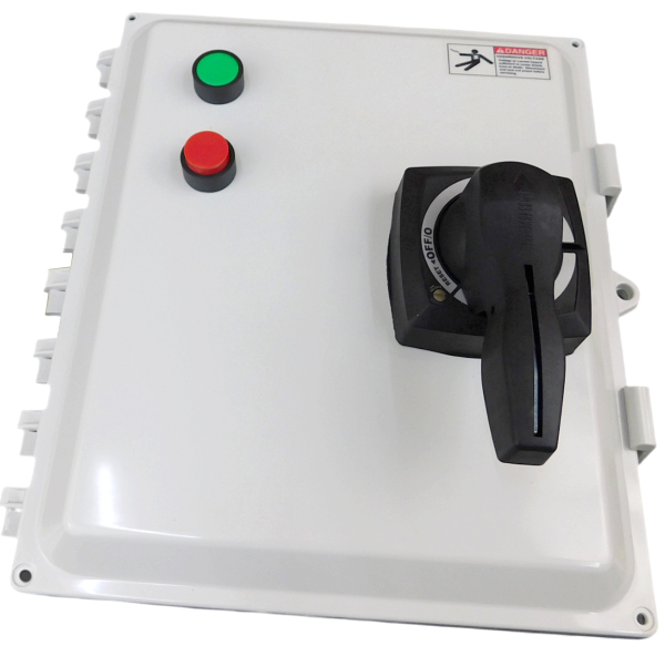 1 HP 480V Combination Motor Controller w/MCCB, Nema 4X, Push Button Controls 