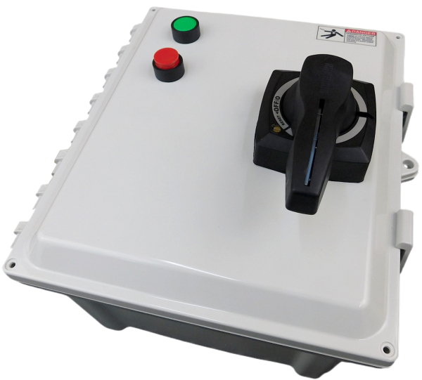 1 HP 480V Combination Motor Controller w/MCCB, Nema 4X, Push Button Controls 