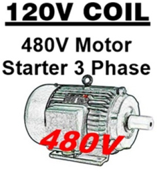 120V Coil - HP Sized for 480V Motor 3PH