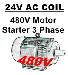 24VAC Coil - HP Sized for 480V Motor 3PH