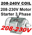 208-240V Coil - HP Sized for 208-230V Motor, 3PH
