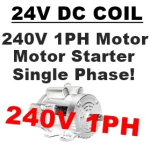 24VDC Coil - HP Sized for 240V 1PH Motor