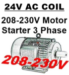 24VAC Coil - HP Sized for 208-230V Motor 3PH